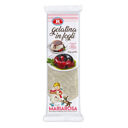 Mariarosa - Mariarosa Gelatina in fogli senza glutine per dolci al cucchiaio e gelatinature salate 24g